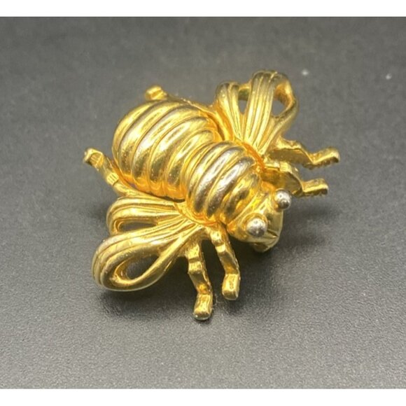 Vintage Signed Joan Rivers "Started it All" Gold Tone Bee Pin Brooch Unisex - Picture 2 of 9